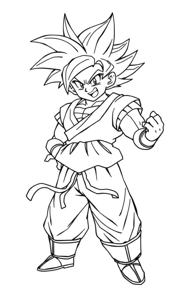 dragon ball z goku coloring pages