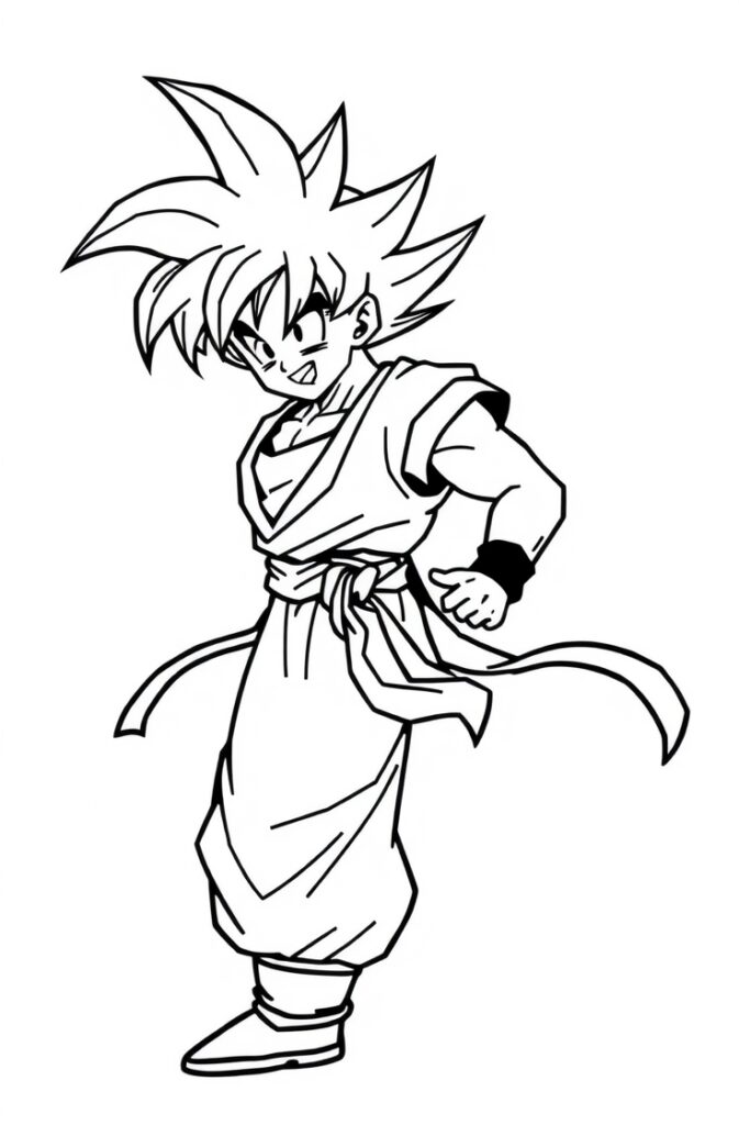 dragon ball z goku coloring pages