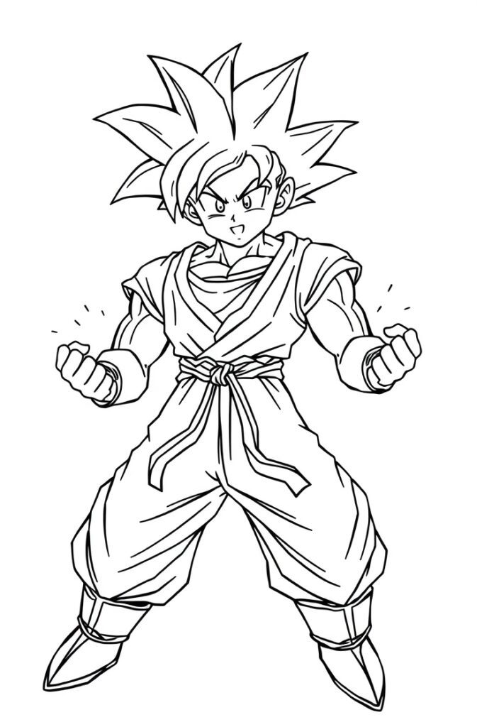 dragon ball z goku coloring pages
