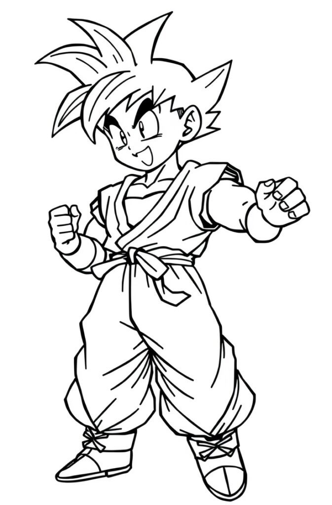 dragon ball z goku coloring pages