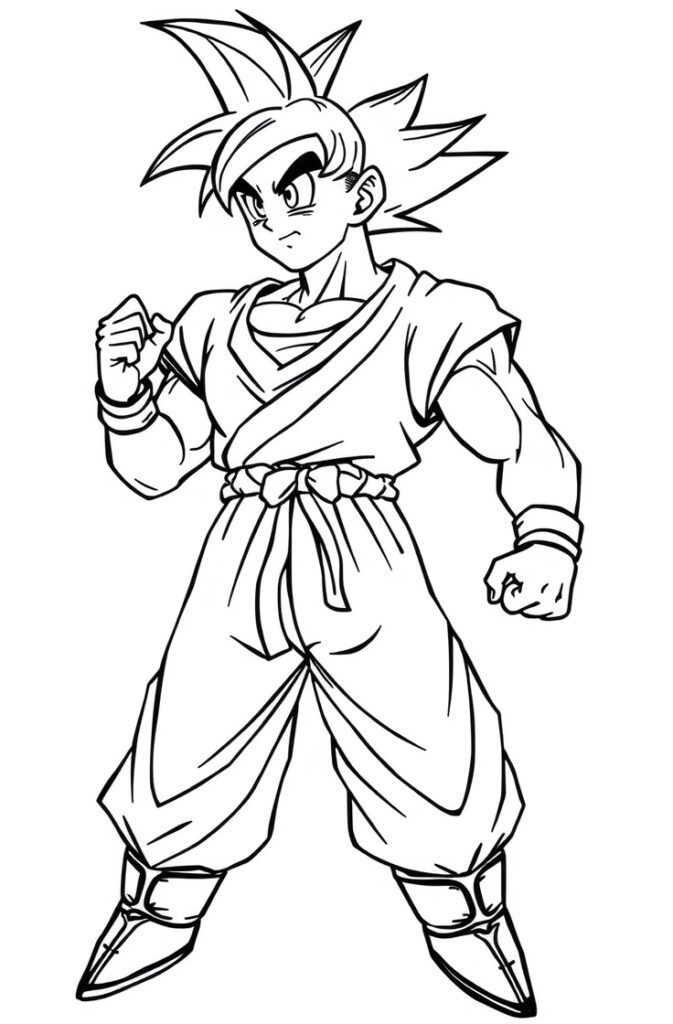 dragon ball z goku coloring pages