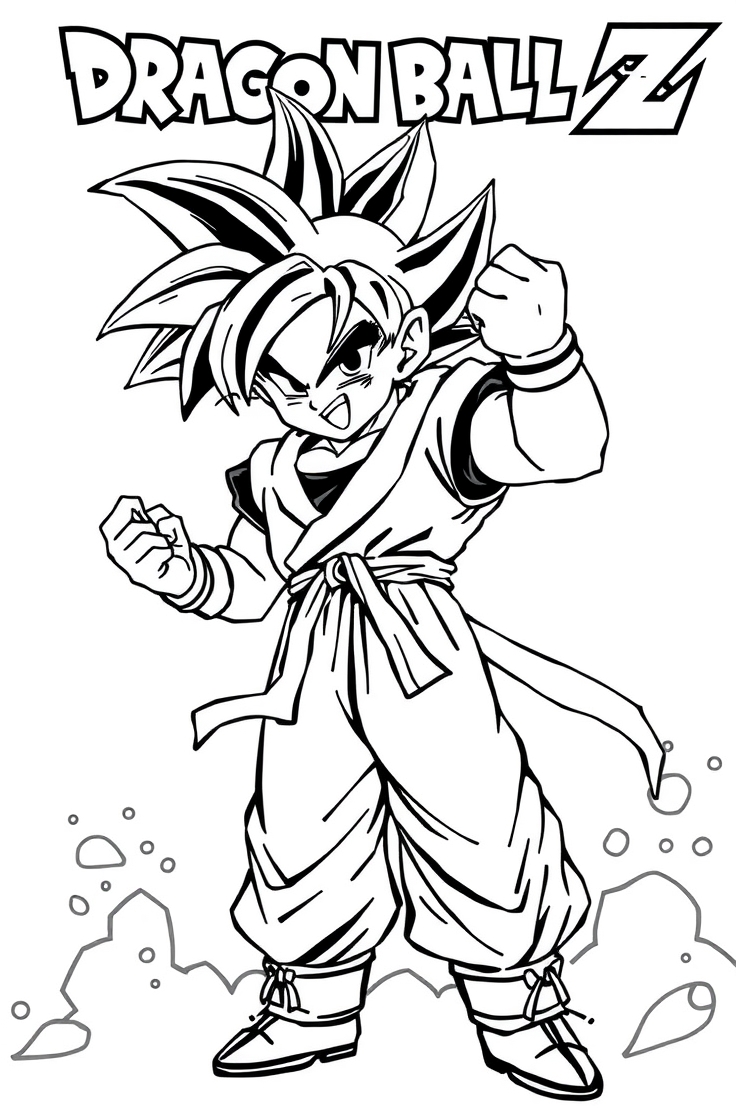 dragon ball z goku coloring pages