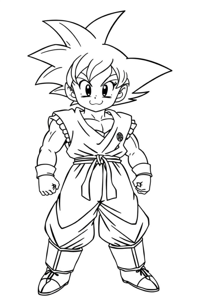 dragon ball z goku coloring pages