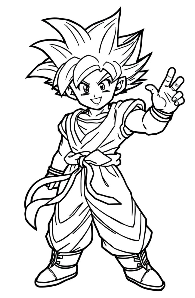 dragon ball z goku coloring pages