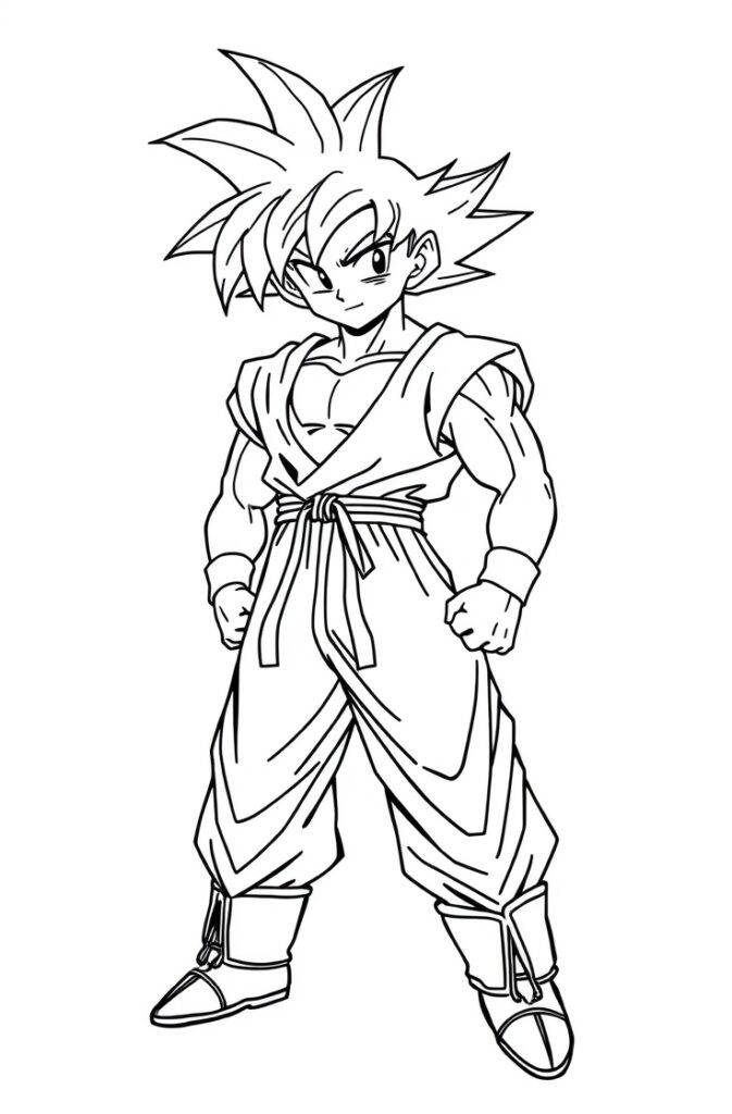 dragon ball z goku coloring pages