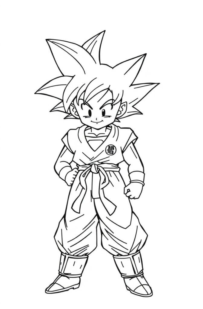 dragon ball z goku coloring pages