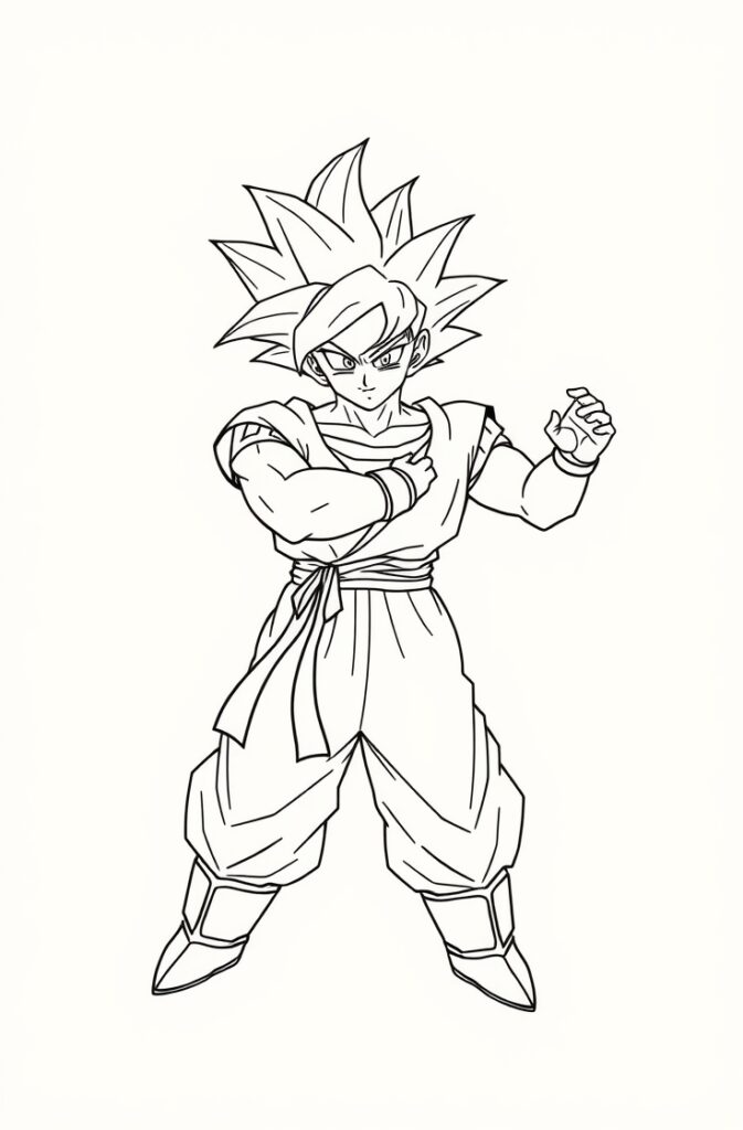 dragon ball z goku coloring pages