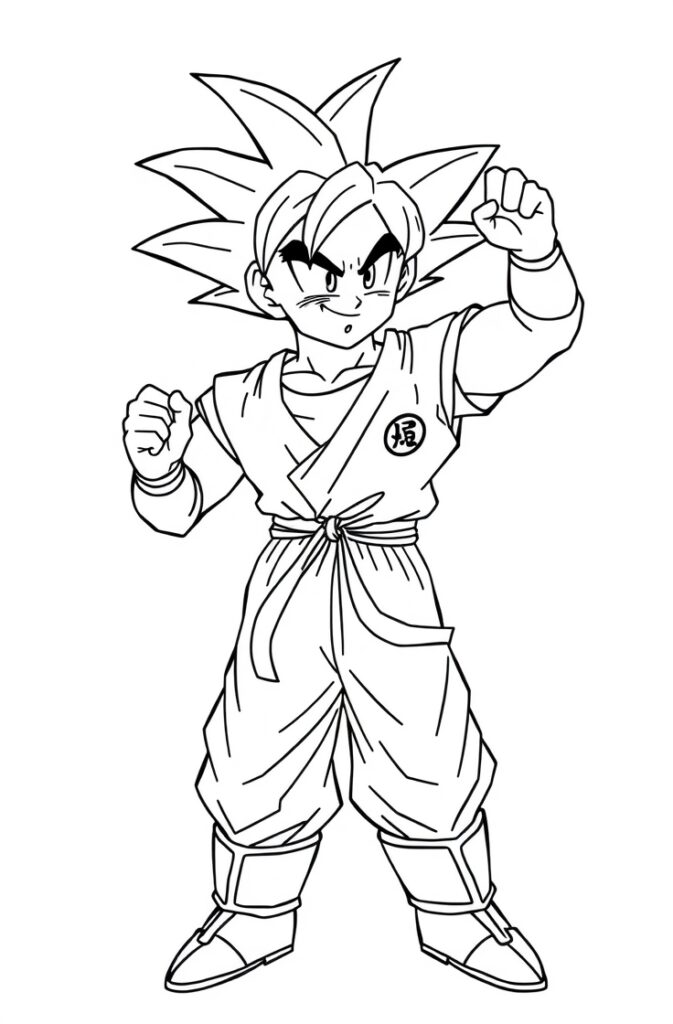 dragon ball z goku coloring pages