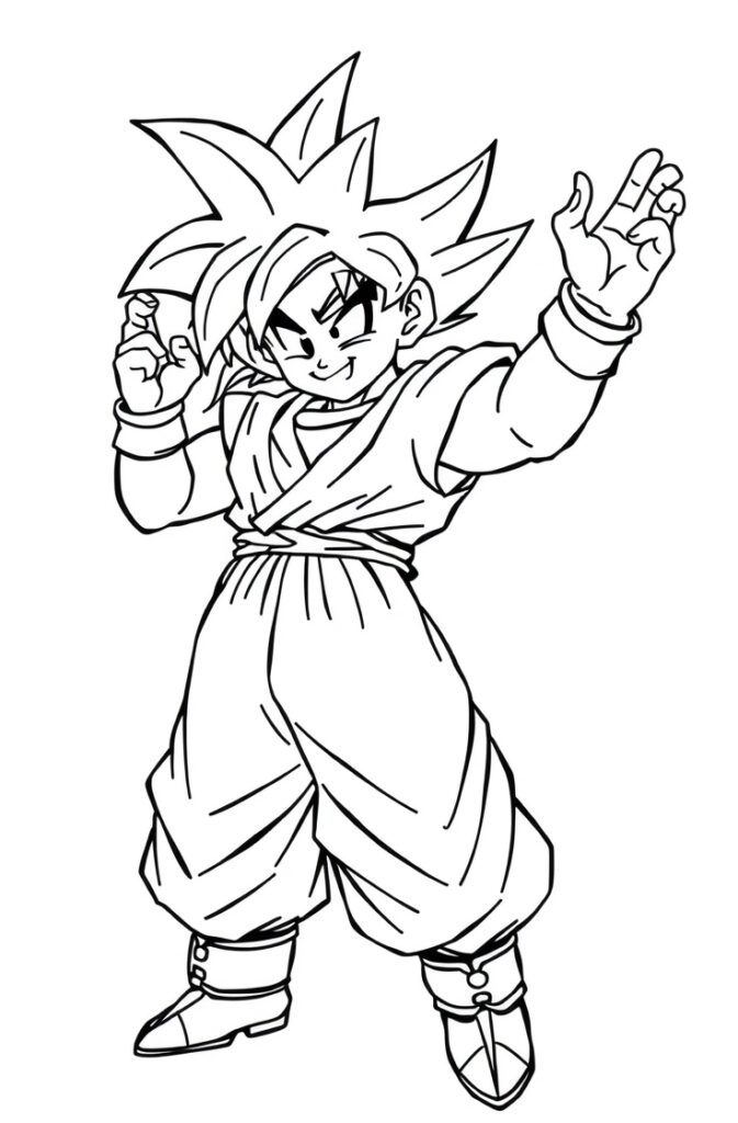 dragon ball z goku coloring pages