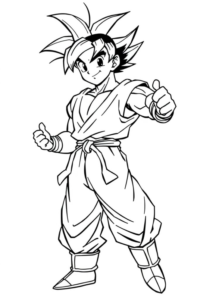 dragon ball z goku coloring pages