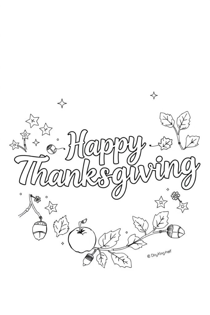 thanksgiving coloring pages (20 pages)​