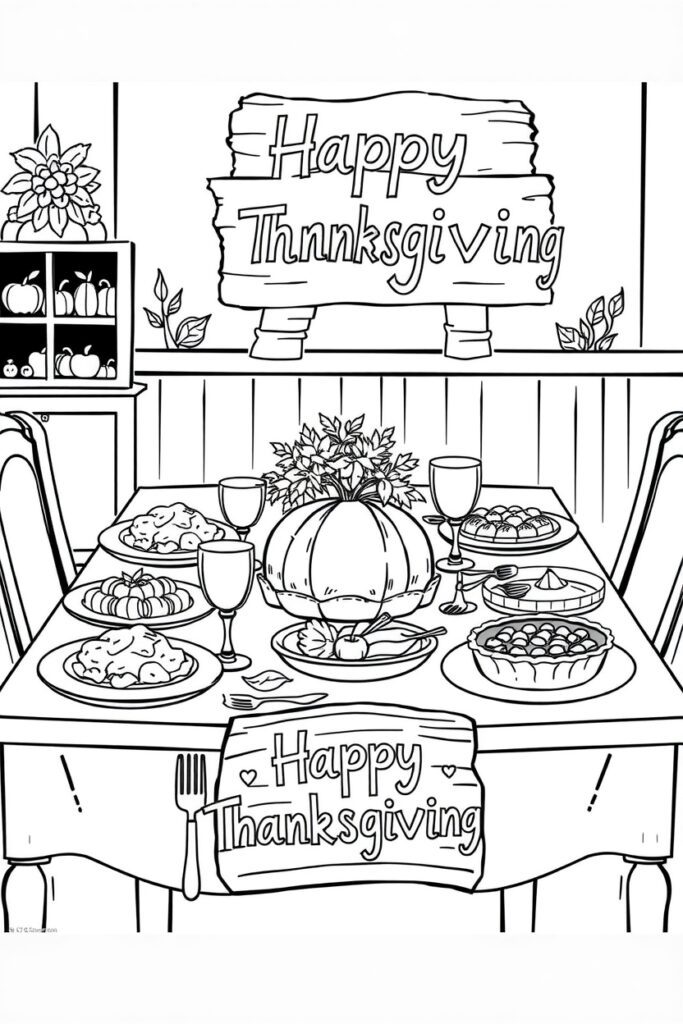 thanksgiving coloring pages (20 pages)​