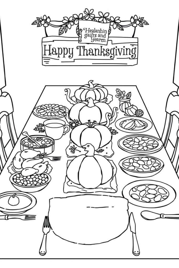 thanksgiving coloring pages (20 pages)​
