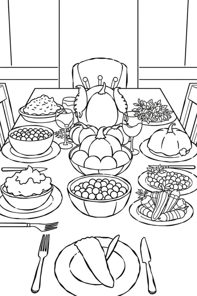 thanksgiving coloring pages (20 pages)​