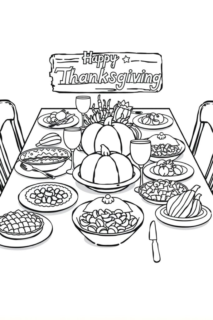 thanksgiving coloring pages (20 pages)​