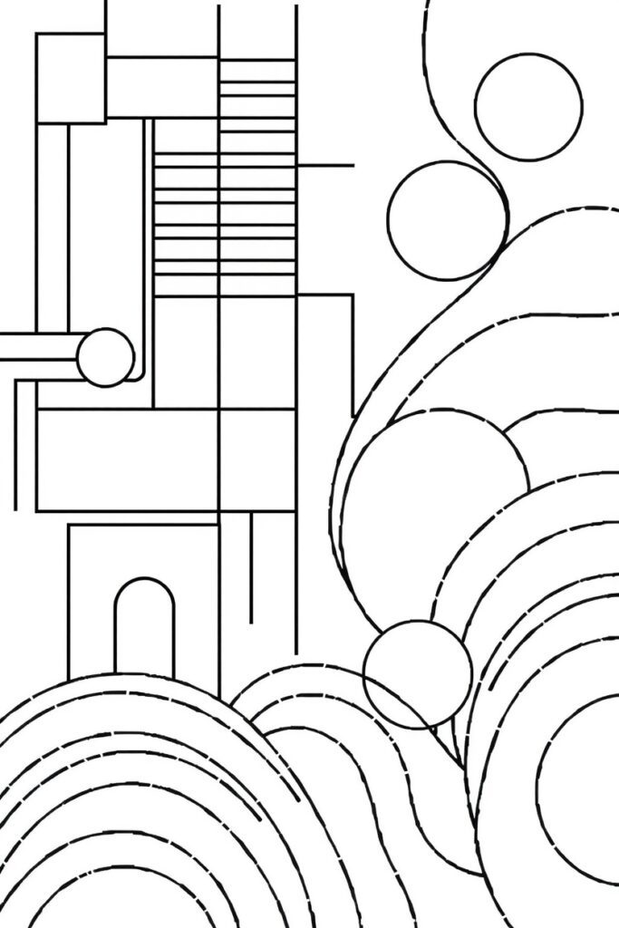 abstract coloring pages