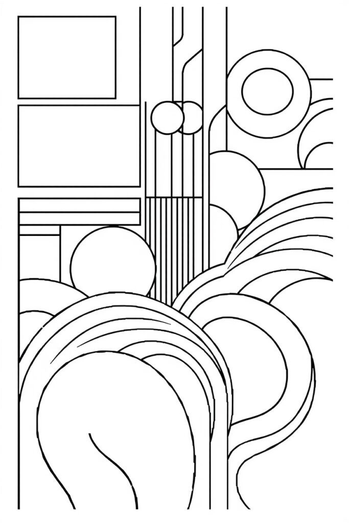 abstract coloring pages