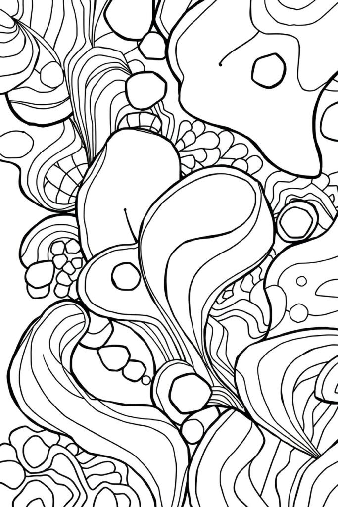 abstract coloring pages