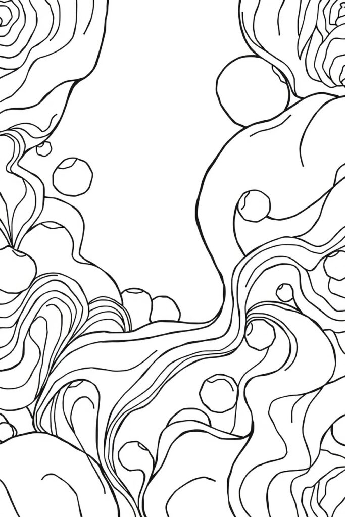 abstract coloring pages