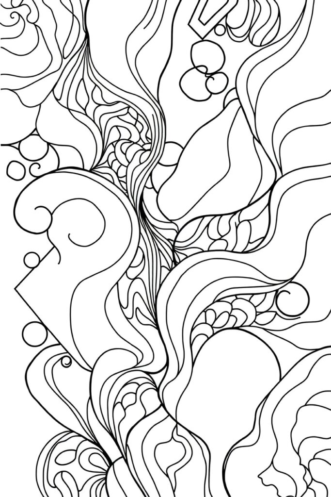 abstract coloring pages