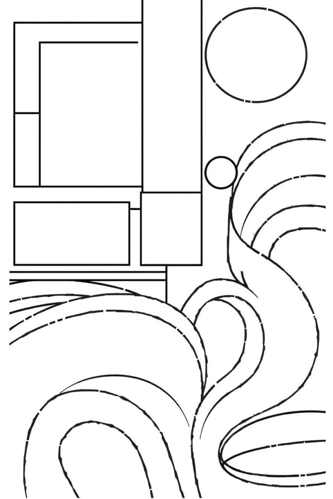 abstract coloring pages