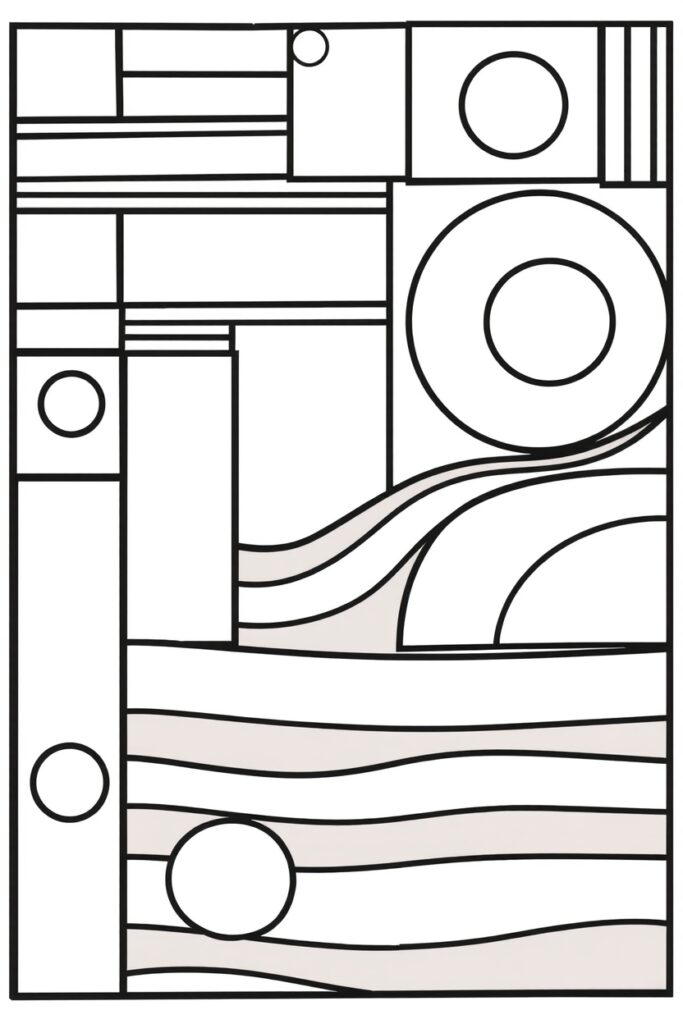 abstract coloring pages