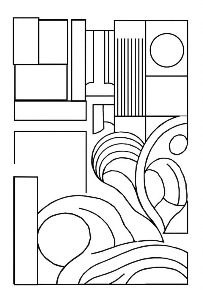 abstract coloring pages