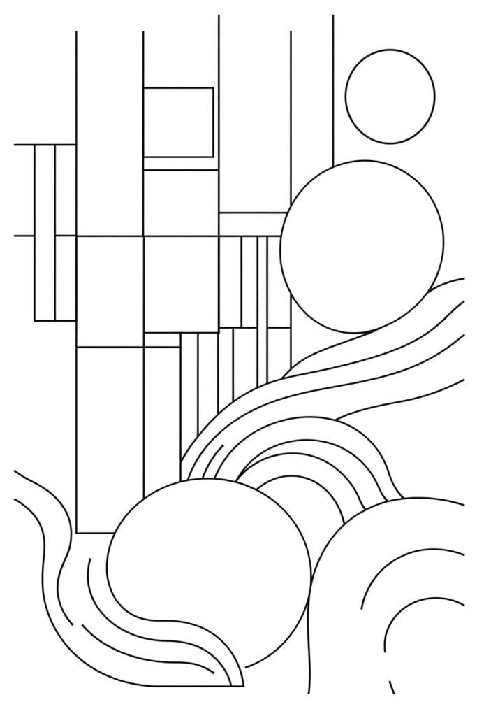 abstract coloring pages
