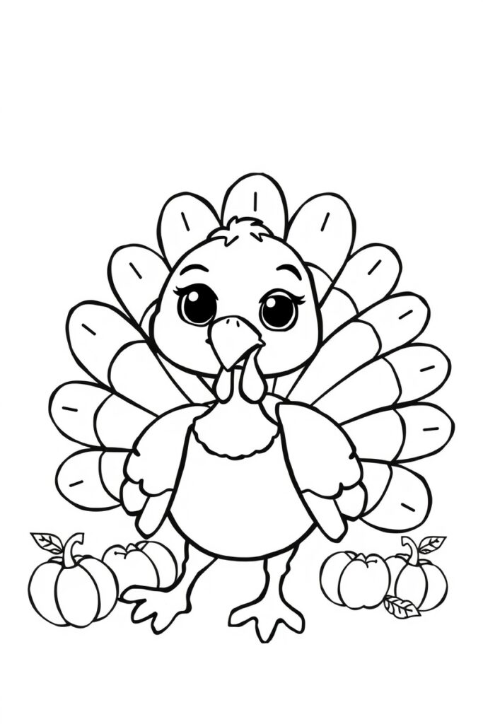 turkey coloring pages (20 pages)