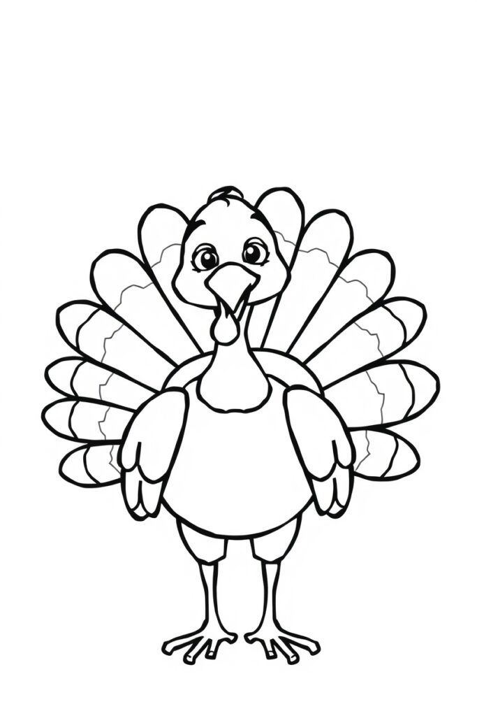 turkey coloring pages (20 pages)