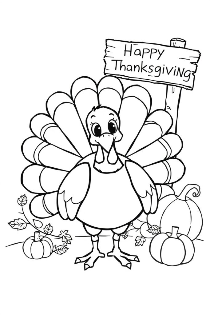 turkey coloring pages (20 pages)