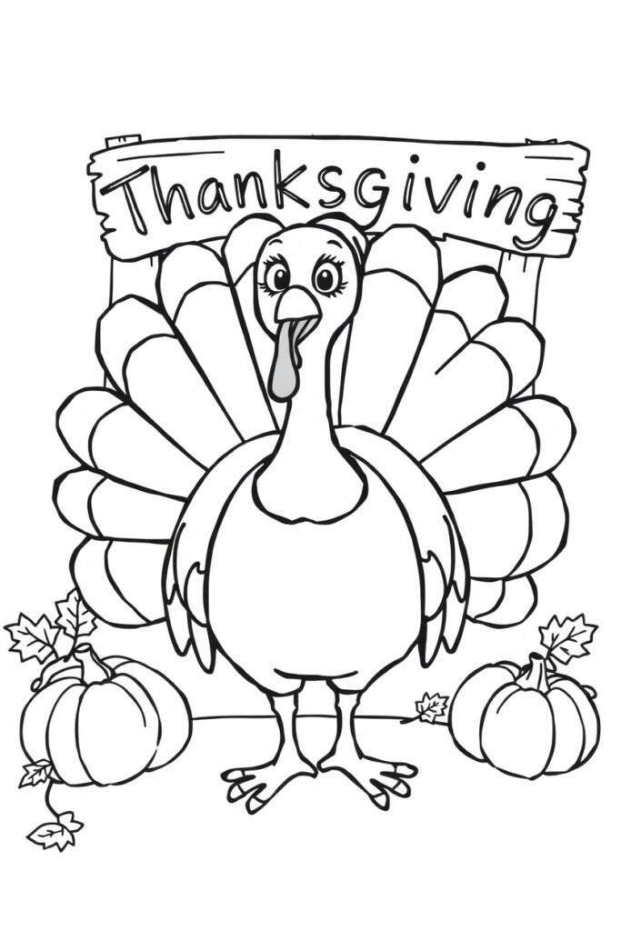 turkey coloring pages (20 pages)