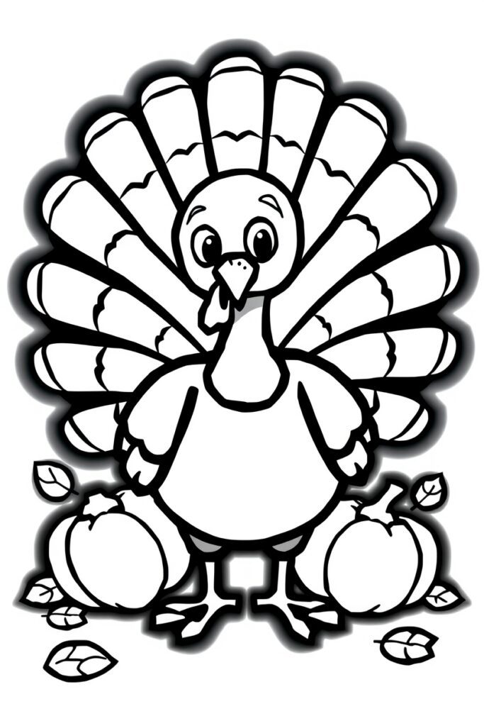 turkey coloring pages (20 pages)