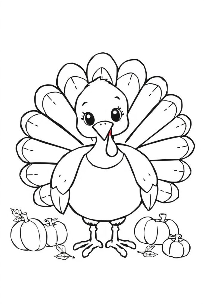 turkey coloring pages (20 pages)