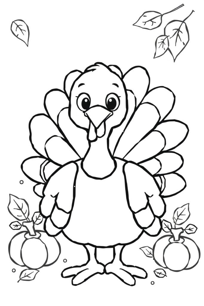 turkey coloring pages (20 pages)