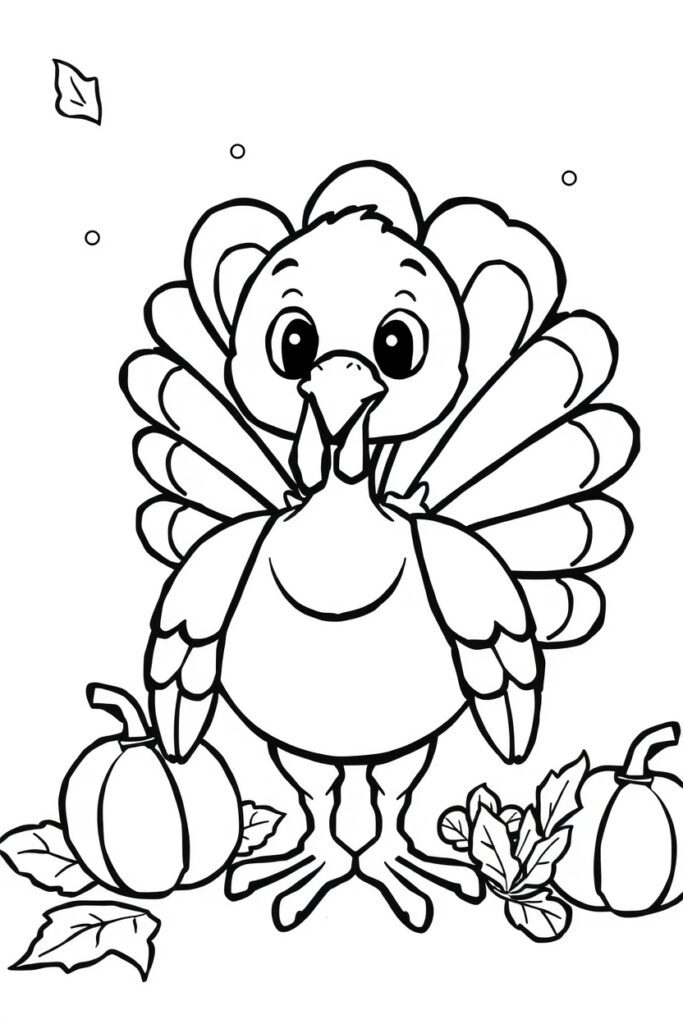 turkey coloring pages (20 pages)