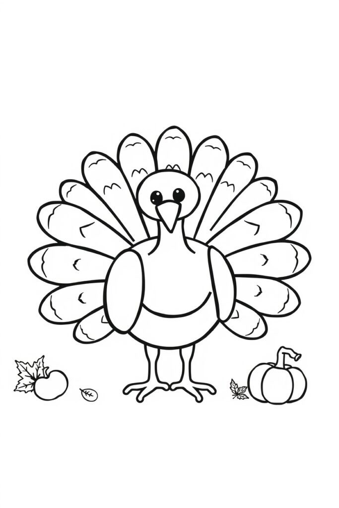 turkey coloring pages (20 pages)
