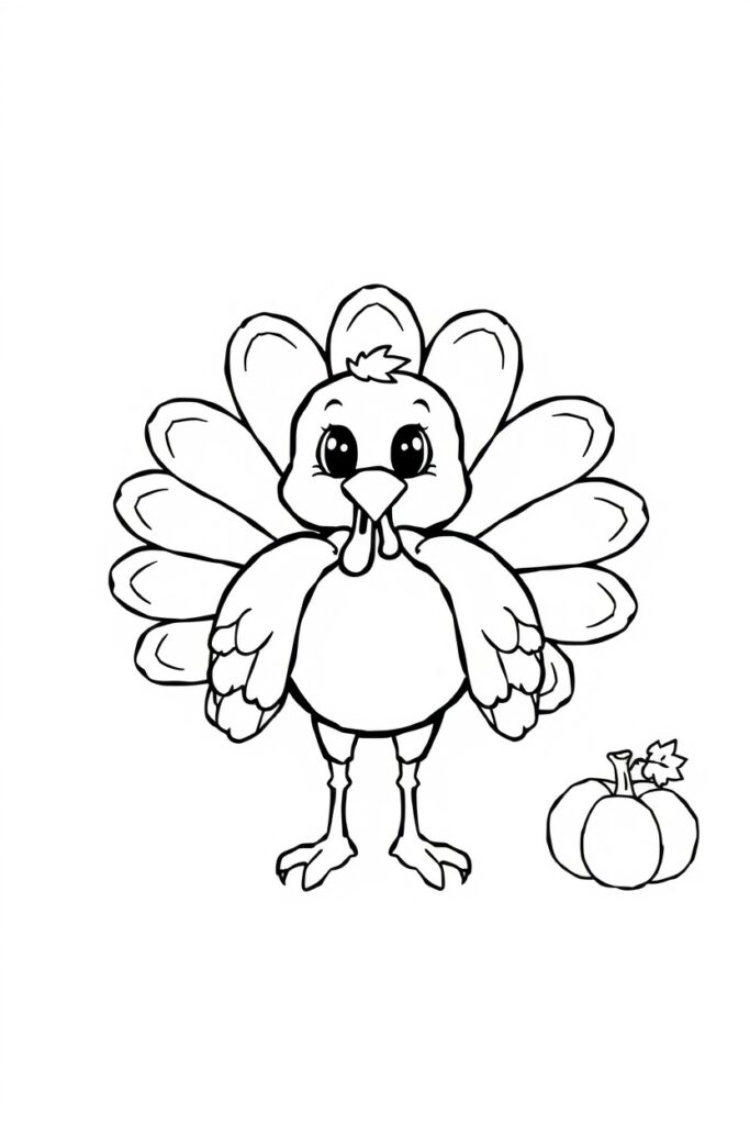 turkey coloring pages (20 pages)