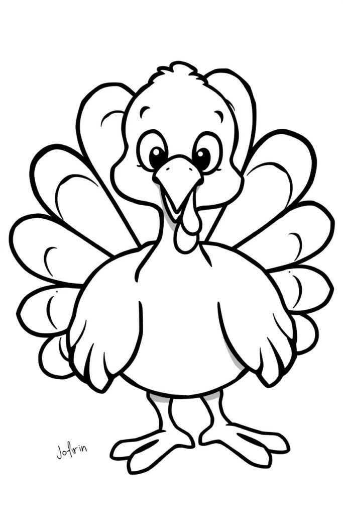 turkey coloring pages (20 pages)