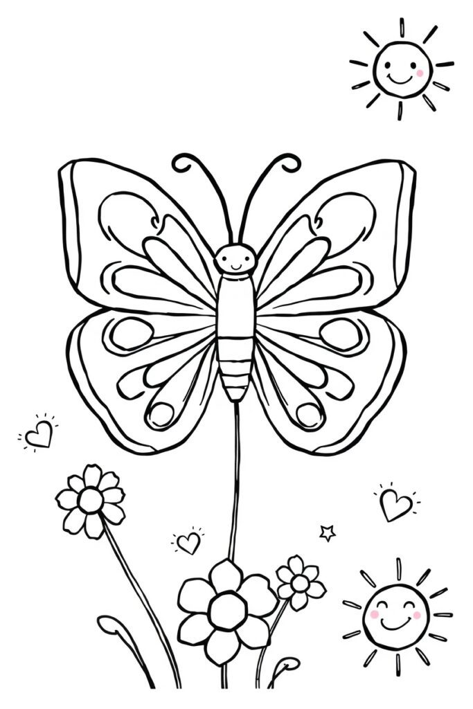 butterfly coloring pages