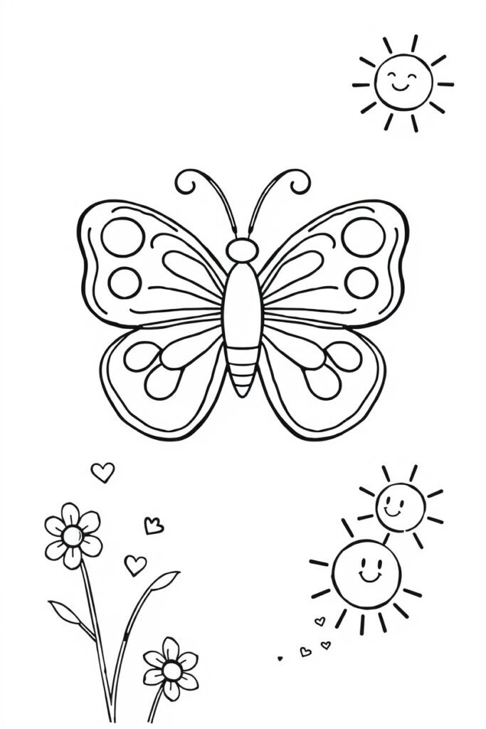 butterfly coloring pages