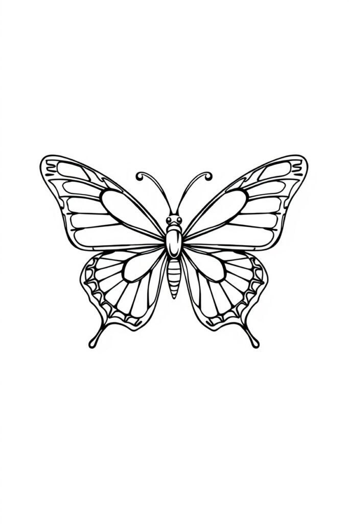 27 beautiful butterfly coloring pages