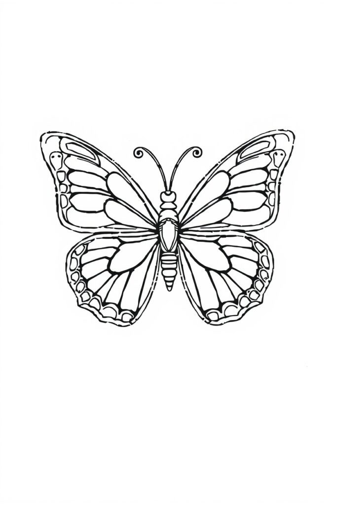 27 beautiful butterfly coloring pages