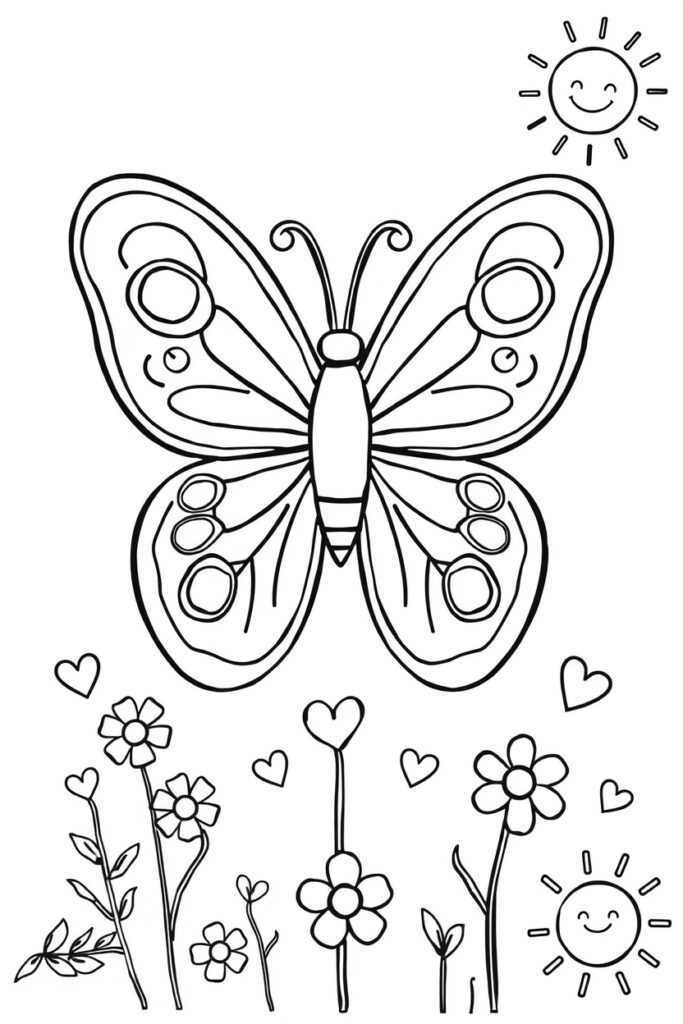 butterfly coloring pages