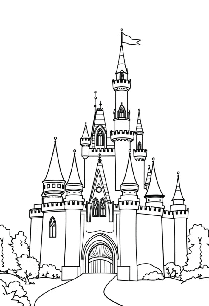princess castle coloring pages