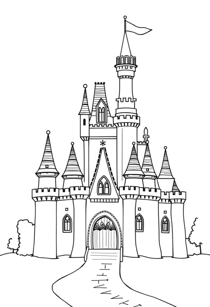 princess castle coloring pages