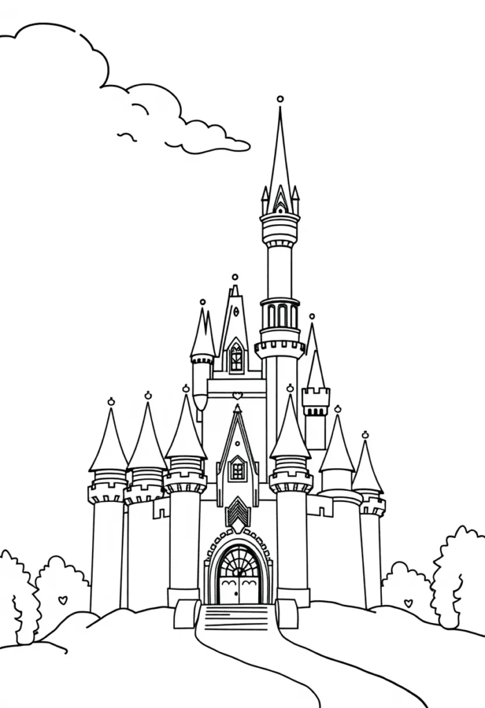 princess castle coloring pages