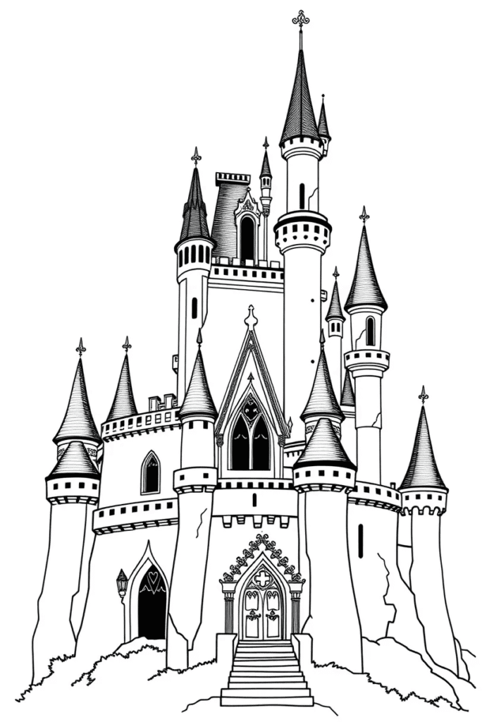 princess castle coloring pages