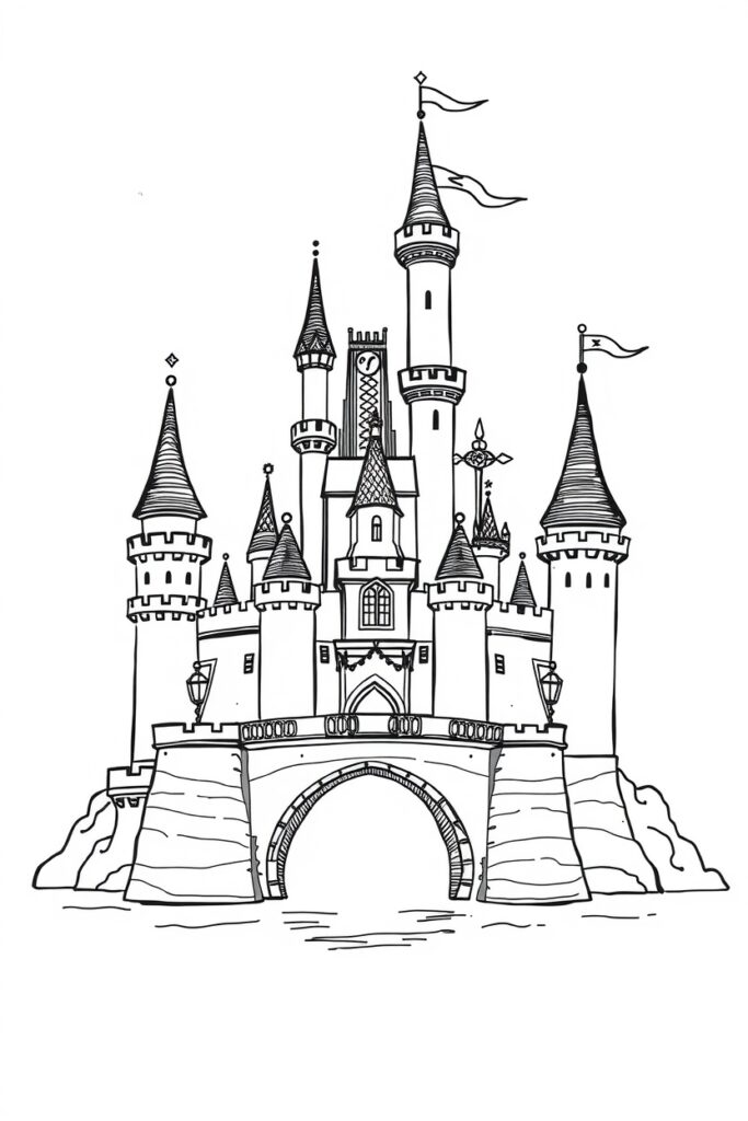 princess castle coloring pages