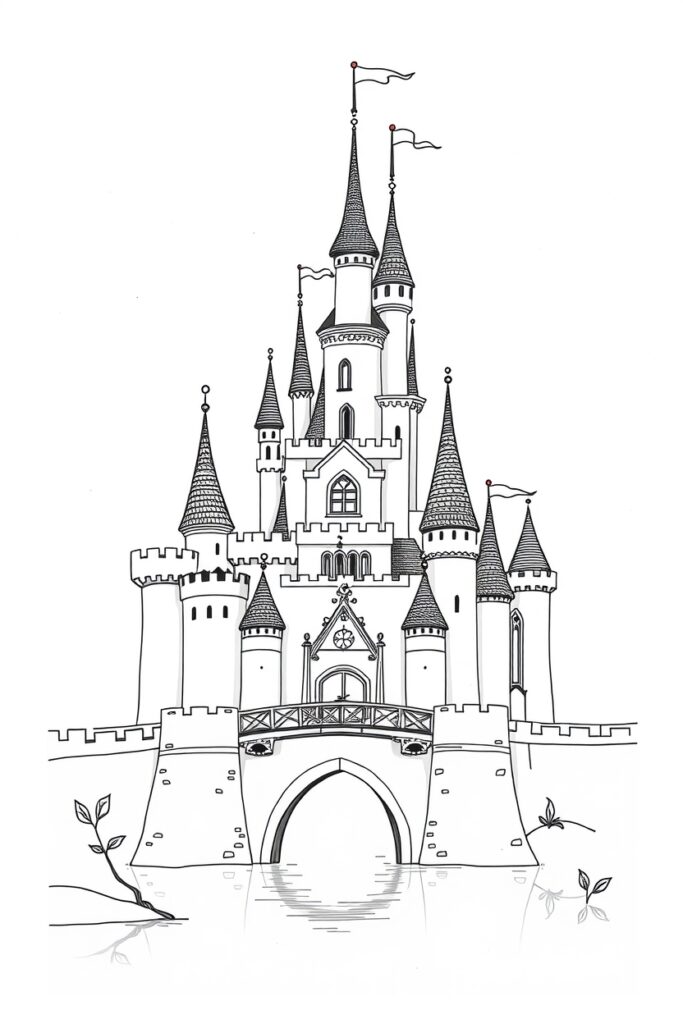 princess castle coloring pages